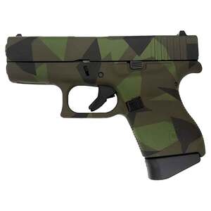 Glock 43 9mm Luger 3.39in Green Splinter Camo Pistol - 6+1 Rounds