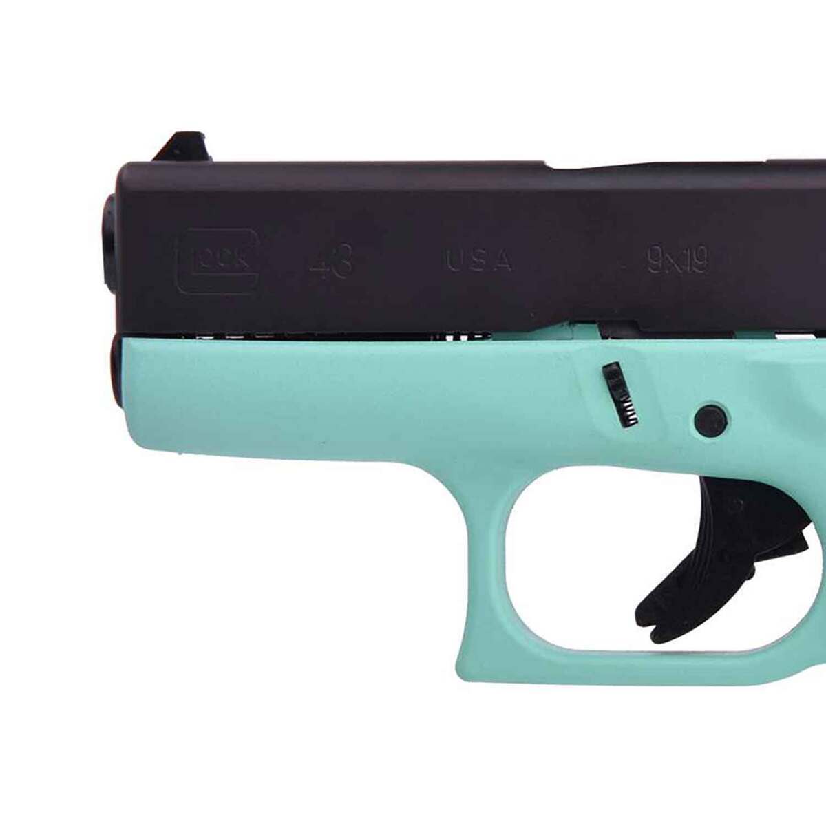 Glock 43 9mm Luger 3.39in Matte Black Pistol - 6+1 Rounds - Blue Glock 43 9mm Luger 3.39in Matte Black Pistol - 6+1 Rounds - Blue