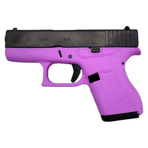 Glock 43 9mm Luger 3.39in Matte Black/Purple Cerakote Pistol - 6+1 Rounds