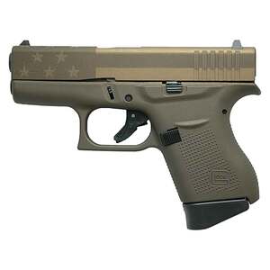 Glock 43 9mm Luger 3.39in Midnight/Burnt Bronze Flag Cerakote Pistol - 6+1 Rounds