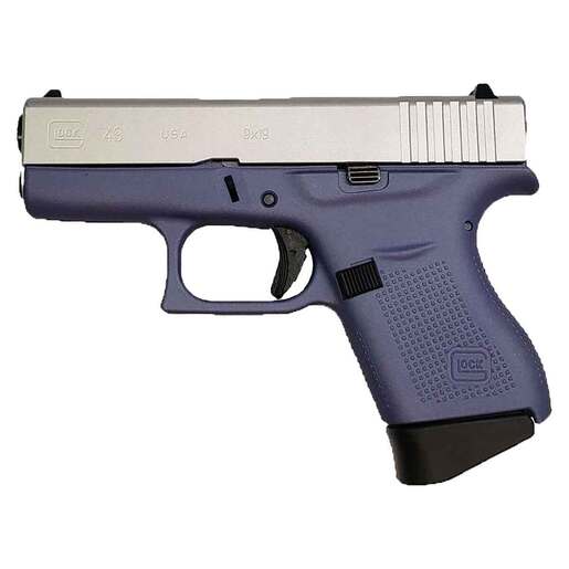 Glock 43 9mm Luger 3.39in Satin Aluminum/Crushed Orchid Cerakote Pistol - 6+1 Rounds - Purple Subcompact image