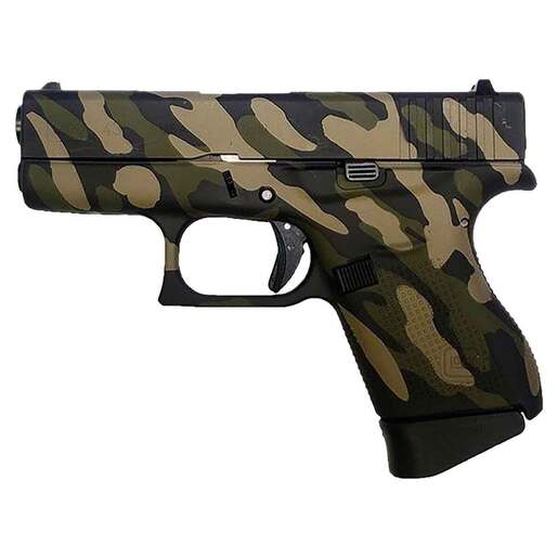 Glock 43 9mm Luger 3.39in Tilted Military Camo Cerakote PIstol - 6+1 Rounds - Camo Subcompact image