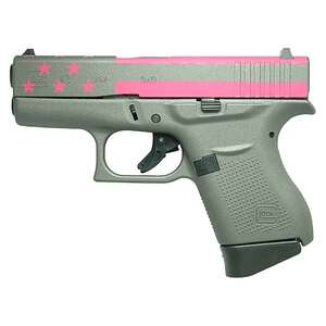 Glock 43 9mm Luger 3.39in Tungsten Gray/Sig Pink Cerakote Pistol - 6+1 Rounds
