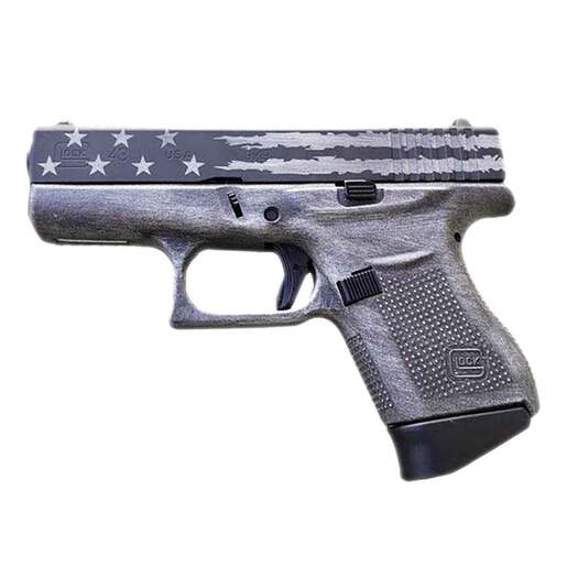 Glock 43 9mm Luger 3.41in Distressed Flag Cerakote Pistol - 6+1 Rounds - Gray - Sportsman's Warehouse