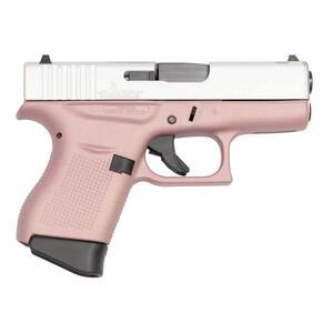 Glock 43 Pink 9mm Luger 3.39in Shimmering Aluminum Pistol - 6+1 Rounds