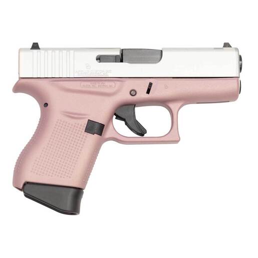 Glock 43 Pink 9mm Luger 3.39in Shimmering Aluminum Pistol - 6+1 Rounds - Pink Subcompact image