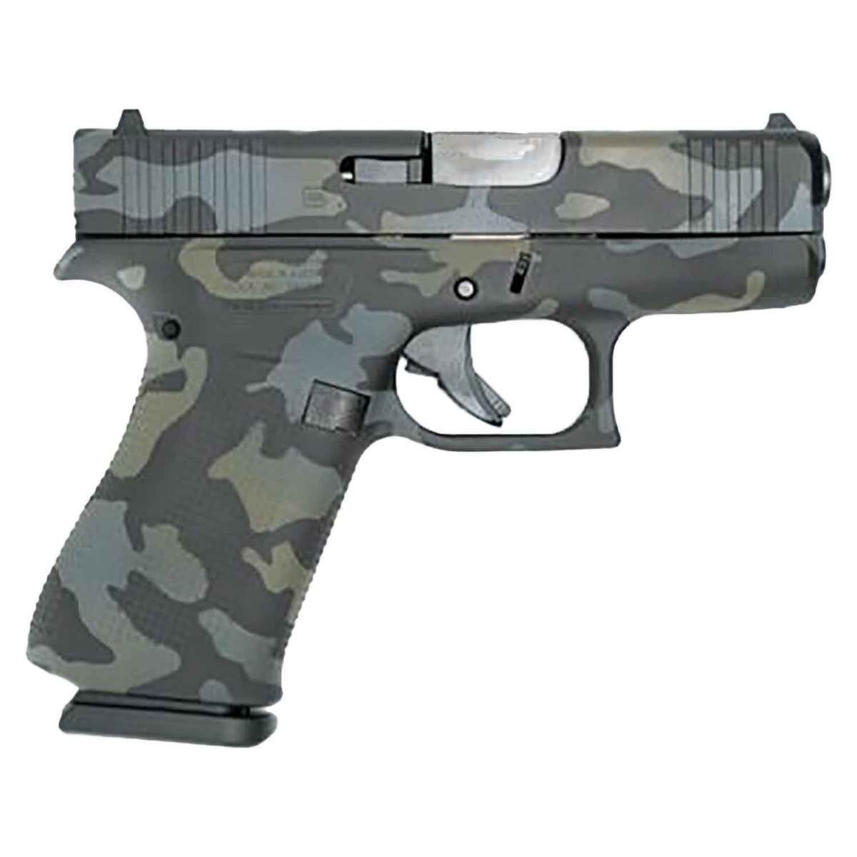 Glock 43X 9mm Luger 3.21in Faded Black Camo Cerakote Pistol - 10+1 Rounds - Camo Glock 43X 9mm Luger 3.21in Faded Black Camo Cerakote Pistol - 10+1 Rounds - Camo