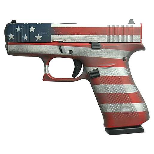Glock 43X 9mm Luger 3.41in American Flag Cerakote Pistol - 10+1 Rounds - Camo Subcompact image