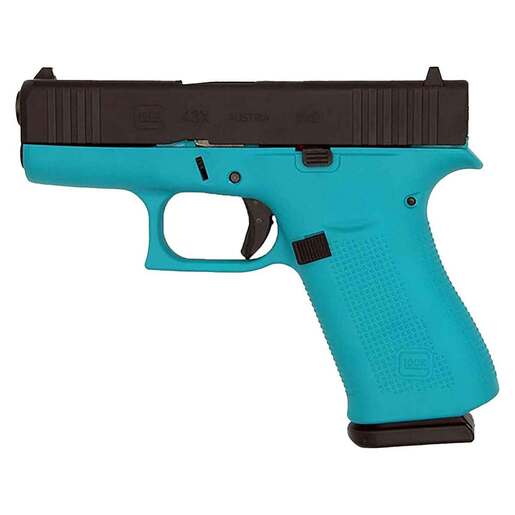 Glock 43X 9mm Luger 3.41in Aztec Teal/Black Cerakote Pistol - 10+1 Rounds - Blue Subcompact image