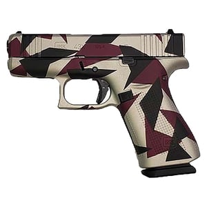 Glock 43X 9mm Luger 3.41in Black Cherry Splinter Camo Cerakote Pistol - 10+1 Rounds
