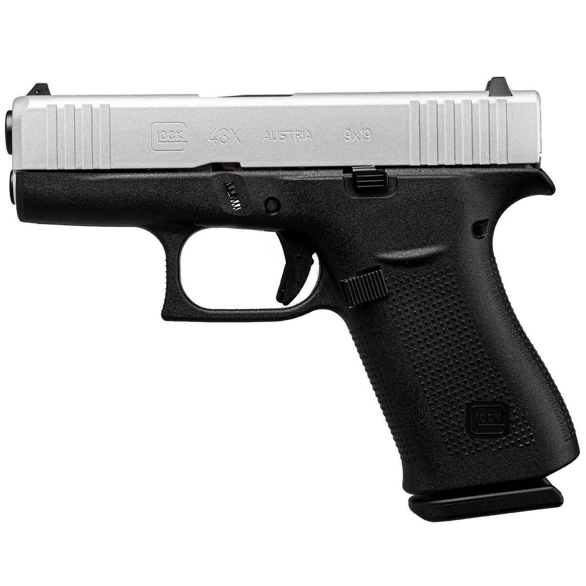 Glock 43X 9MM luger 3.41in Black/Stainless Pistol - 10+1 Rounds - Black Glock 43X 9MM luger 3.41in Black/Stainless Pistol - 10+1 Rounds - Black