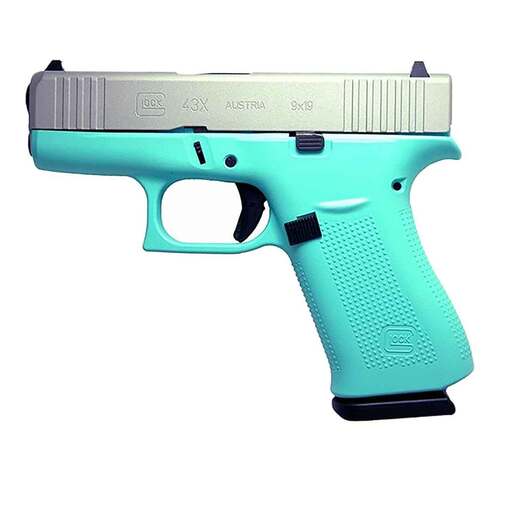 Glock 43X 9mm Luger 3.41in Blue Stainless Pistol - 10+1 Rounds - Blue image