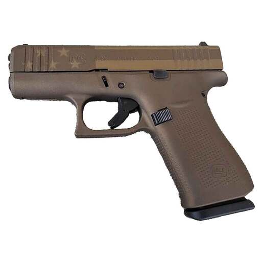 Glock 43X 9mm Luger 3.41in Bronze Flag Cerakote Pistol - 10+1 Rounds - Brown Subcompact image