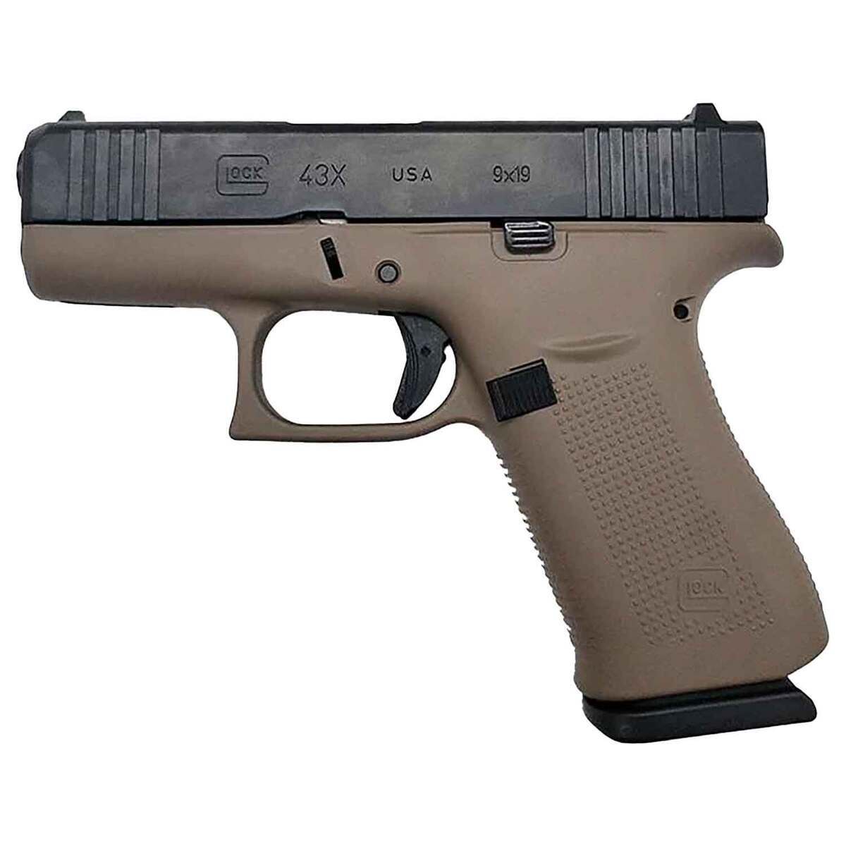 Glock 43X 9mm Luger 3.41in Cerakote Pistol - 10+1 Rounds - Brown Glock 43X 9mm Luger 3.41in Cerakote Pistol - 10+1 Rounds - Brown