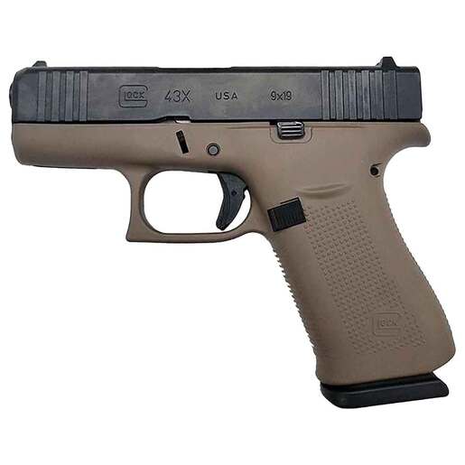 Glock 43X 9mm Luger 3.41in Cerakote Pistol - 10+1 Rounds - Brown image