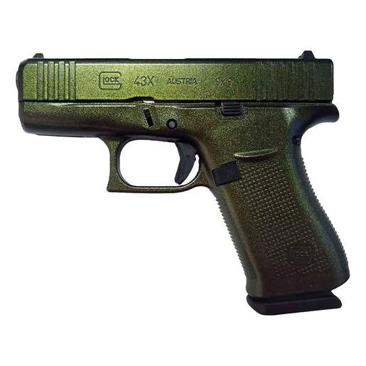Glock 43X 9mm Luger 3.41in Caiman Cerakote Pistol - 10+1 Rounds - Green Subcompact image