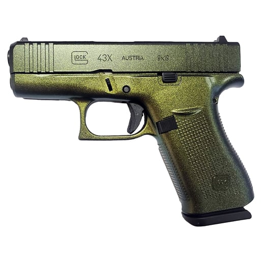 Glock 43X 9mm Luger 3.41in Caiman Green Cerakote Pistol - 10+1 Rounds - Green image