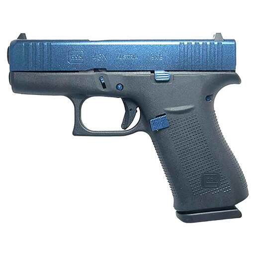 Glock 43X 9mm Luger 3.41in Cobalt Blue Cerakote Pistol - 10+1 Rounds - Blue Subcompact image