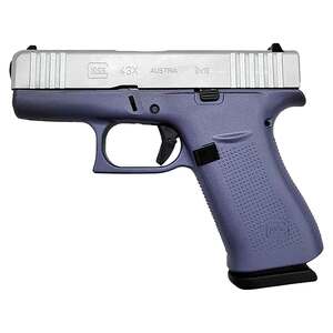 Glock 43X 9mm Luger 3.41in Crushed Orchid/Silver Cerakote Pistol - 10+1 Rounds