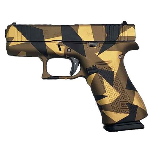 Glock 43X 9mm Luger 3.41in Gold Splinter Cerakote Pistol - 10+1 Rounds - Camo Subcompact image