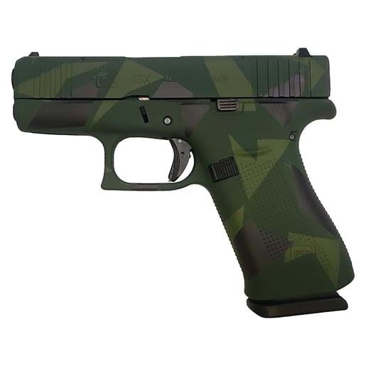 Glock 43X 9mm Luger 3.41in Green Splinter Camo Cerakote Pistol - 10+1 Rounds - Camo image