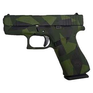 Glock 43X 9mm Luger 3.41in Green Splinter Cerakote Pistol - 10+1 Rounds