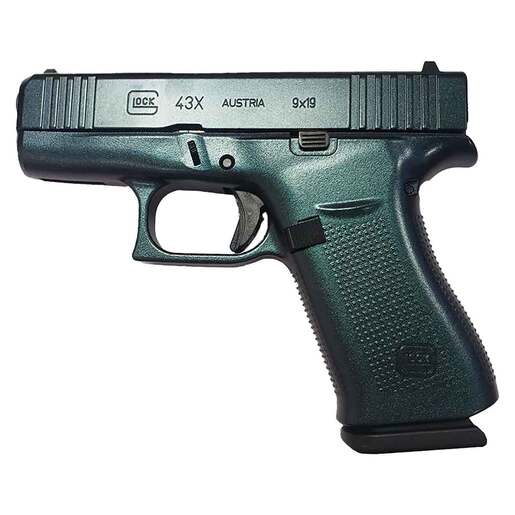 Glock 43X 9mm Luger 3.41in Kraken Cerakote Pistol - 10+1 Rounds - Green Subcompact image