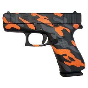 Glock 43X 9mm Luger 3.41in Orange Tilted Camo Cerakote - 10+1 Rounds