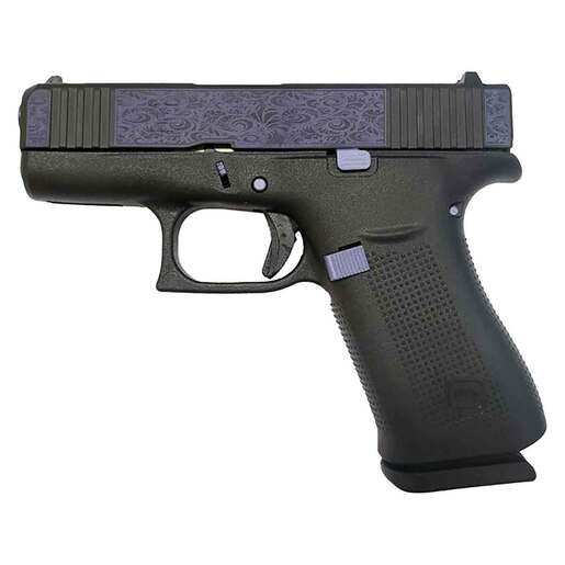 Glock 43X 9mm Luger 3.41in Orchid Scroll Cerakote Pistol - 10+1 Rounds - Purple Subcompact image