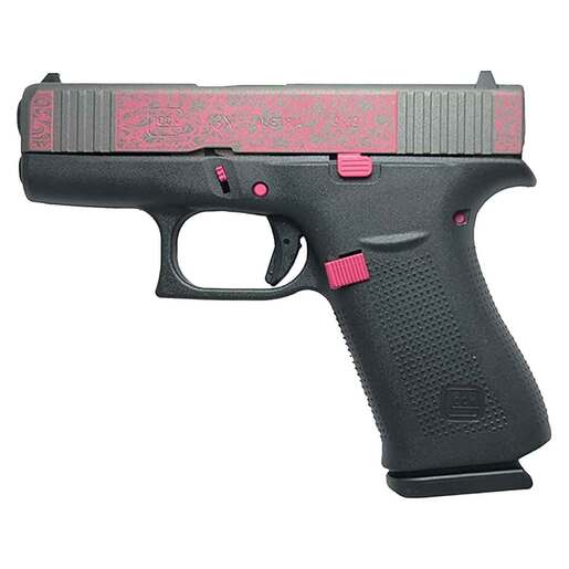 Glock 43X 9mm Luger 3.41in Pink Scroll Cerakote Pistol - 10+1 Rounds - Pink Subcompact image