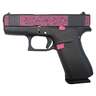 Glock 43X 9mm Luger 3.41in Pink Scroll Cerakote Pistol - 10+1 Rounds - Pink