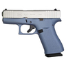 Glock 43X 9mm Luger 3.41in Polar Blue/Satin Aluminum Silver Cerakote Pistol - 10+1 Rounds - Blue