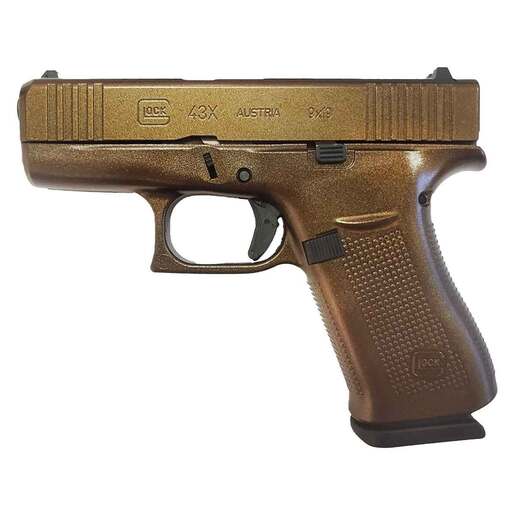 Glock 43X 9mm Luger 3.41in Pumpkin Spice Cerakote Pistol - 10+1 Rounds - Orange Subcompact image