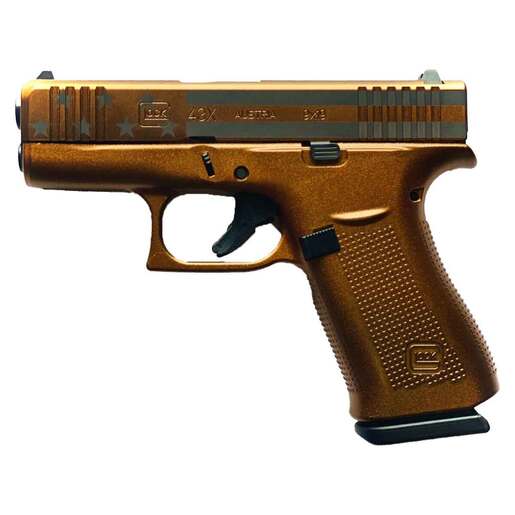 Glock 43X 9mm Luger 3.41in Pumpkin Spice/Gray Flag Cerakote Pistol - 10+1 Rounds - Orange Subcompact image