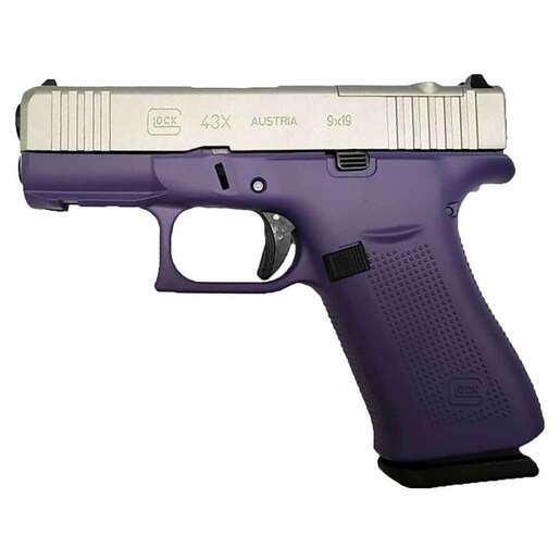 Glock 43X 9mm Luger 3.41in Purple Shimmer Cerakote Pistol - 10+1 Rounds - Purple Subcompact image