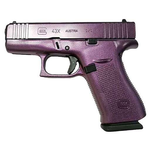 Glock 43X 9mm Luger 3.41in Razorback Cerakote Pistol - 10+1 Rounds - Purple Subcompact image