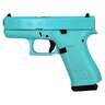 Glock 43X 9mm Luger 3.41in Robin Egg Blue Cerakote Pistol - 10+1 Rounds - Blue
