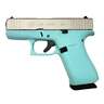 Glock 43X 9mm Luger 3.41in Satin Aluminum Silver Cerakote Pistol - 10+1 Rounds - Blue