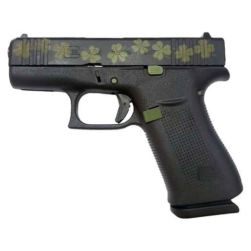 Glock 43X 9mm Luger 3.41in Shamrock Cerakote Pistol - 10+1 Rounds - Black Subcompact image