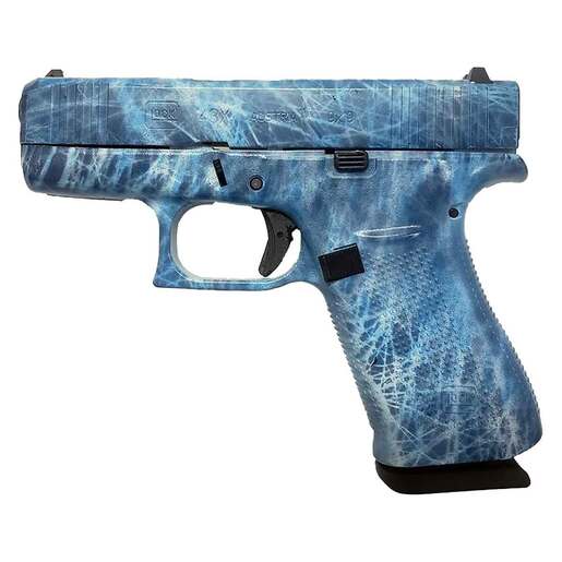 Glock 43X 9mm Luger 3.41in Shattered Blue Cerakote Pistol - 10+1 Rounds - Blue Subcompact image
