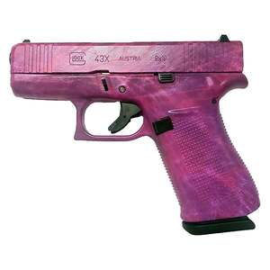 Glock 43X 9mm Luger 3.41in Shattered Pink Cerakote Pistol - 10+1 Rounds