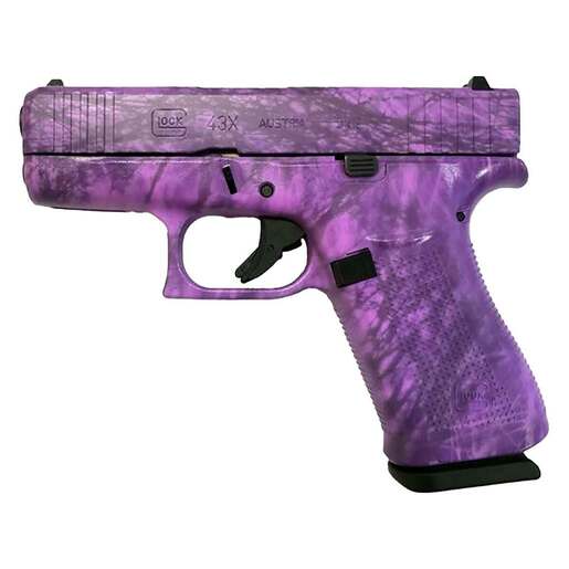 Glock 43X 9mm Luger 3.41in Shattered Purple Cerakote Pistol - 10+1 Rounds - Purple Subcompact image