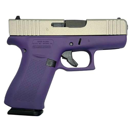 Glock 43X 9mm Luger 3.41in Purple/Shimmer Cerakote Pistol - 10+1 Rounds - Purple Subcompact image