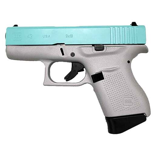 Glock 43X 9mm Luger 3.41in Shimmer/Robins Egg Blue Cerakote Pistol - 10+1 Rounds - Blue Subcompact image