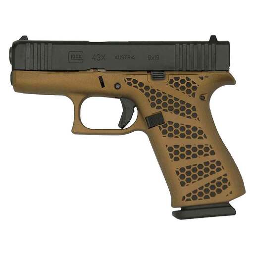 Glock 43X 9mm Luger 3.41in Sunburst Bronze/Black Cerakote Pistol - 10+1 Rounds - Brown Subcompact image