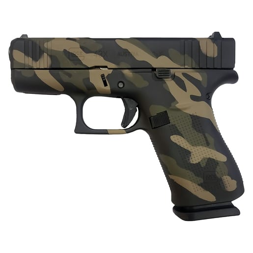 Glock 43X 9mm Luger 3.41in Tilted Camo Cerakote Pistol - 10+1 Rounds - Camo image