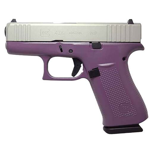 Glock 43X 9mm Luger 3.41in Wild Purple/Silver Cerakote Pistol - 10+1 Rounds - Purple Subcompact image