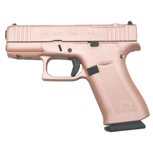 Glock 43X 9mm Luger 3.4in Rose Gold Cerakote Pistol - 10+1 Rounds - Pink image