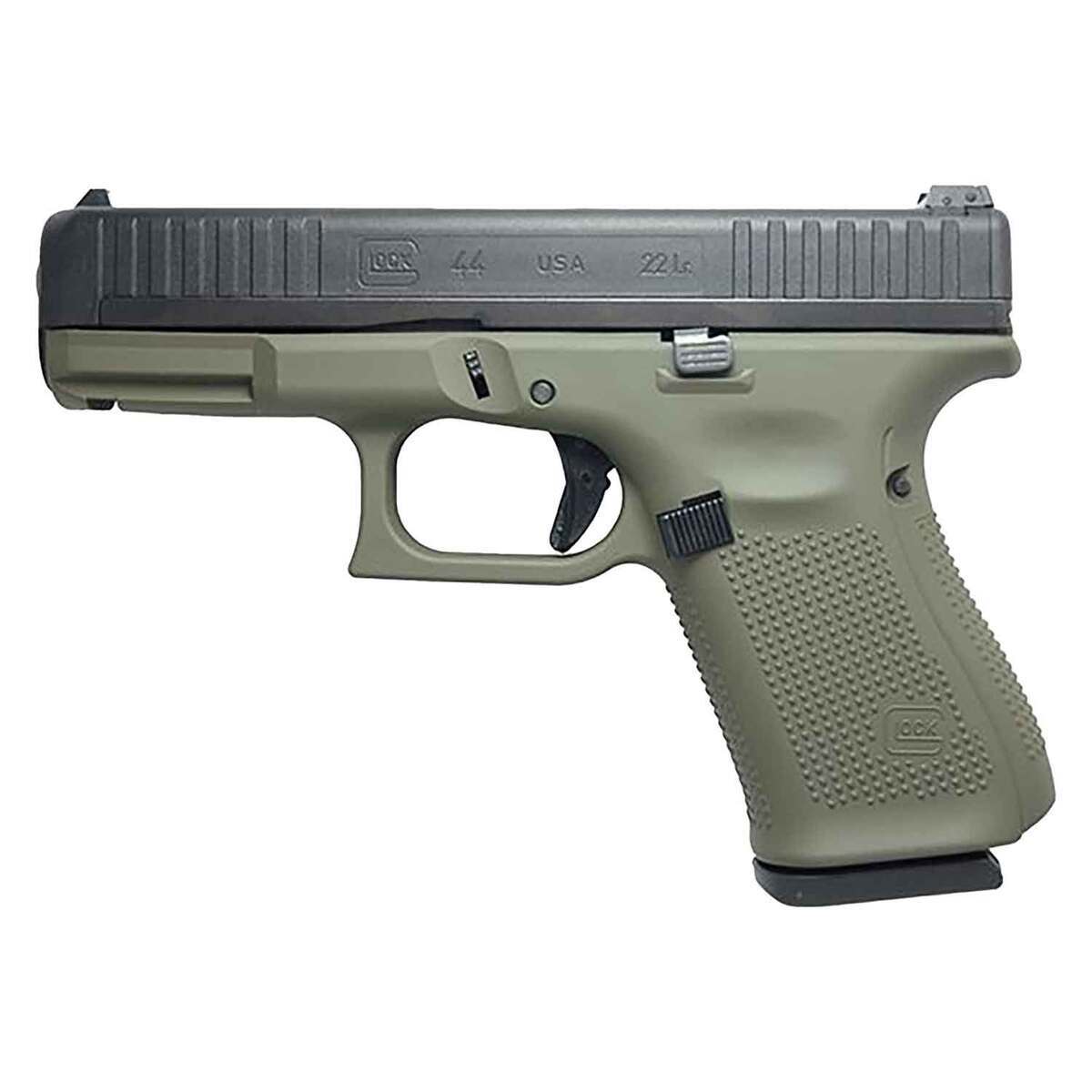 Glock 44 22 Long Rifle 4in OD Green/Black Cerakote Pistol - 10+1 Rounds - Green Glock 44 22 Long Rifle 4in OD Green/Black Cerakote Pistol - 10+1 Rounds - Green