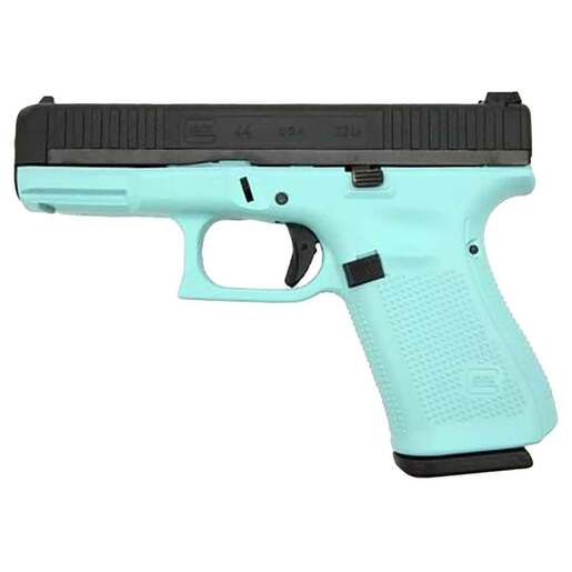 Glock 44 22 Long Rifle 4in Black/Robins Egg Blue Cerakote Pistol - 10+1 Rounds - Blue Compact image